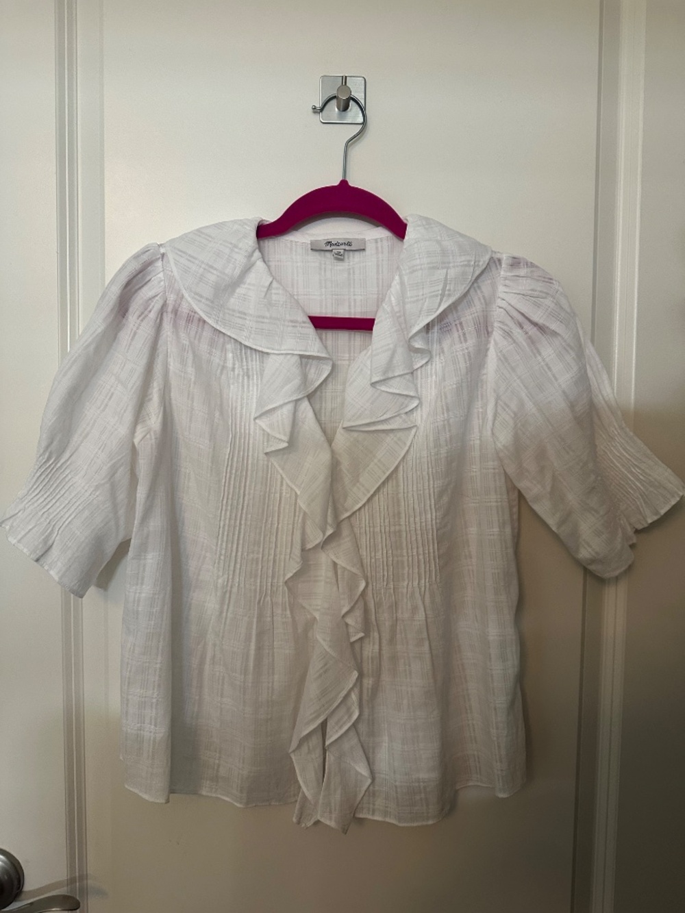 EUC MADEWELL - White Blaire top, XS - Picture 2 of 4